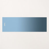 青グラデーション色ヨガマットフロー落ち着いた地面 ヨガマット (正面(横))