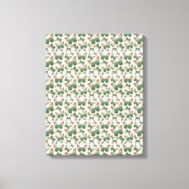 青グラデーション蝶パターン キャンバスプリント