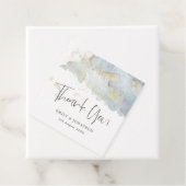 青グラデーション金ゴールドスモダンクリプト名メッセージ結婚の フェイバータグ (インサイチュ)