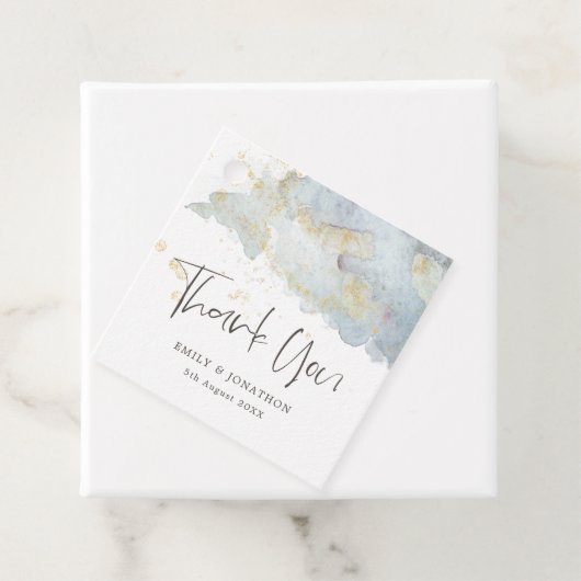 青グラデーション金ゴールドスモダンクリプト名メッセージ結婚の フェイバータグ (インサイチュ)