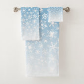 青グラデーション雪 バスタオルセット (インサイチュ)