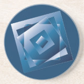 青グラデーション1 コースター (正面)