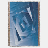 青グラデーション1 スローブランケット (正面縦)