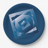 青グラデーション1 ペーパープレート (正面)