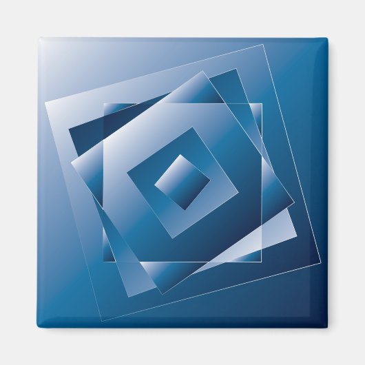 青グラデーション1 マグネット (正面)