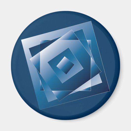 青グラデーション1 マグネット (正面)