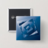 青グラデーション1 缶バッジ (正面&裏面)