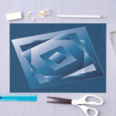 青グラデーション1 薄葉紙 (クラフト)