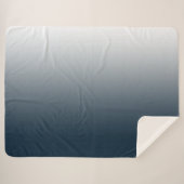 青グラデーション シェルパブランケット (正面(横))