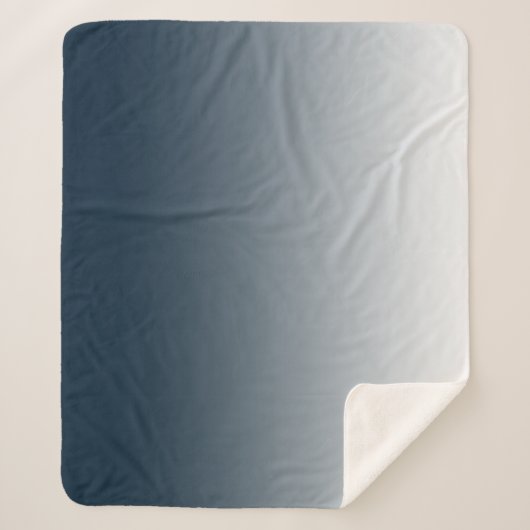 青グラデーション シェルパブランケット (正面)