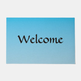 青グラデーション ドアマット