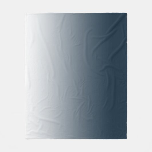 青グラデーション フリースブランケット (正面)