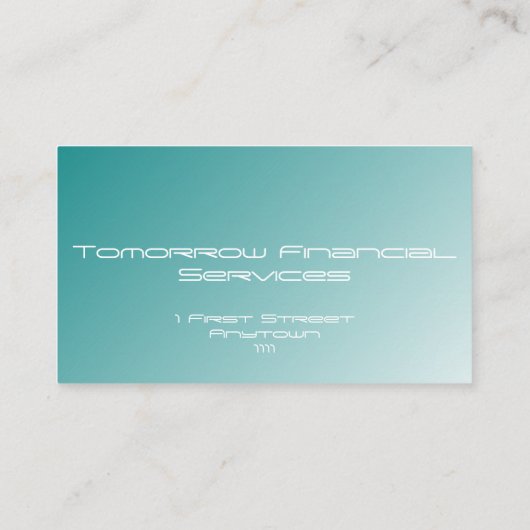 青グラデーション 名刺 (裏面)