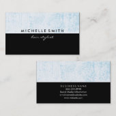青グランジと黒 名刺 (正面/裏面)