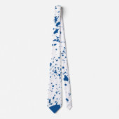 青グランジインクの絵を描染み ネクタイ (正面)