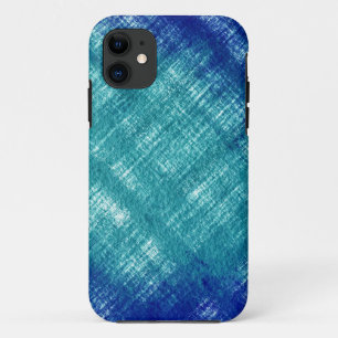青グランジ壁背景グラフィックデザイン iPhone 11 ケース