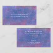 青グランジ紫と赤の抽象芸術背景 名刺 (正面/裏面)