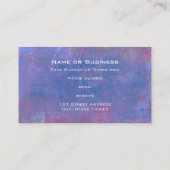 青グランジ紫と赤の抽象芸術背景 名刺 (裏面)