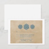 青グランジD20サイコロゲーマー応答カード 出欠カード (正面/裏面)