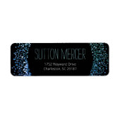 青グリッター円 ラベル (正面)