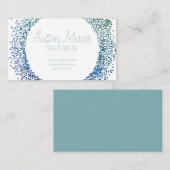 青グリッター円 名刺 (正面/裏面)