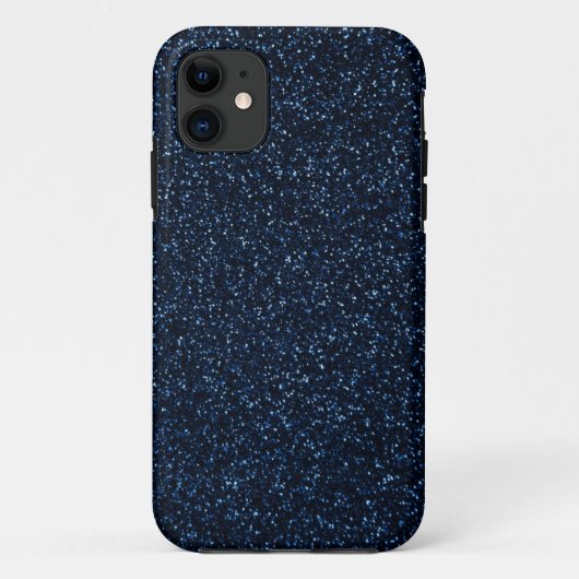 青グリッター効果 Case-Mate iPhoneケース (裏面)