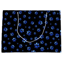 青グリッター犬の足のパターン