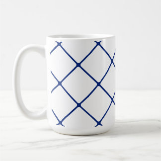 青グリッド（角度付き） コーヒーマグカップ