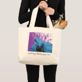 青ケシの花の夢の紫色 ラージトートバッグ (正面(商品))