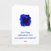 青ケシ カード (裏面)