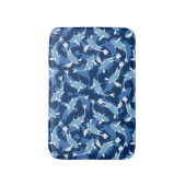 青コイの魚のパターン バスマット (正面縦)