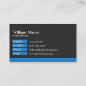 青コンテンポラリーと灰色 – 名刺 (裏面)