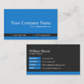 青コンテンポラリーと灰色 – 名刺 (正面/裏面)