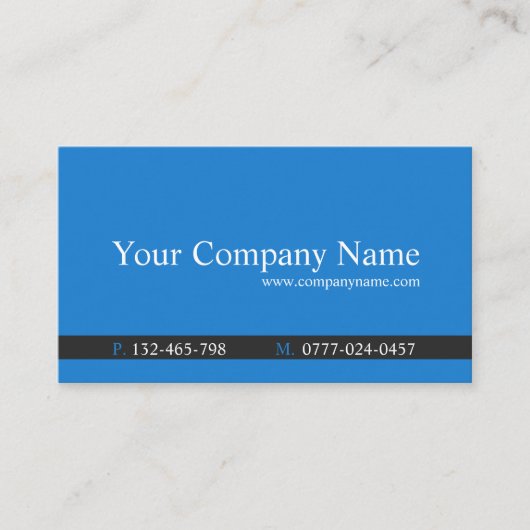 青コンテンポラリーと灰色 – 名刺 (正面)