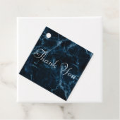 青コンテンポラリー大理石メッセージカード フェイバータグ (インサイチュ)