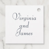 青コンテンポラリー大理石メッセージカード フェイバータグ (裏面)