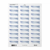 青コンテンポラリー差出人住所ラベル ラベル (フルシート)