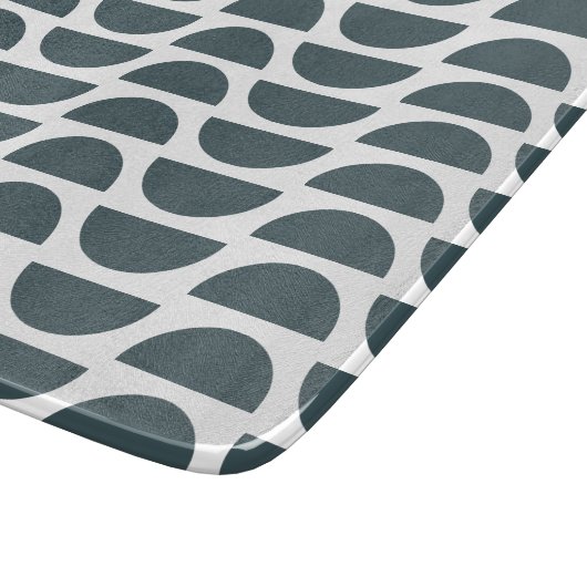 青コンテンポラリー抽象芸術幾何プリント カッティングボード (角)