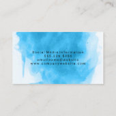 青コンテンポラリー水色 |《写真》ぼけ味グリッター 名刺 (裏面)