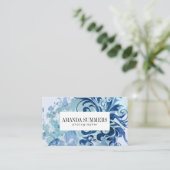 青コンテンポラリー芸術的 名刺 (スタンド正面)