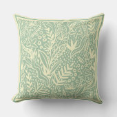 青コンテンポラリー/緑(アイボリーシェイプ) クッション (正面)