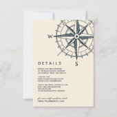 青コンパス |の結婚ゲスト詳細 招待状 (正面)