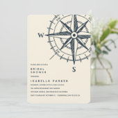 青コンパス |の結婚ブライダルシャワー 招待状 (スタンド正面)