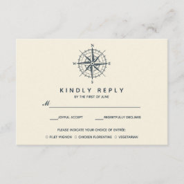 青コンパス |ウェディングRSVPと食事会 出欠カード