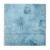 青コンパス タイル (正面)