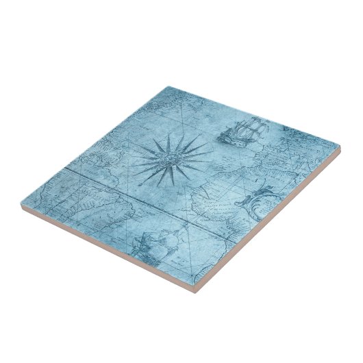 青コンパス タイル (側面)