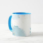 青コンボ大理石マグ マグカップ (正面左)