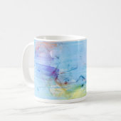 青コー絵を描ヒマグ コーヒーマグカップ (正面左)