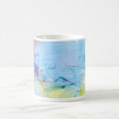 青コー絵を描ヒマグ コーヒーマグカップ (中央)