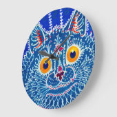 青ゴシック猫 ラージ壁時計 (傾斜)